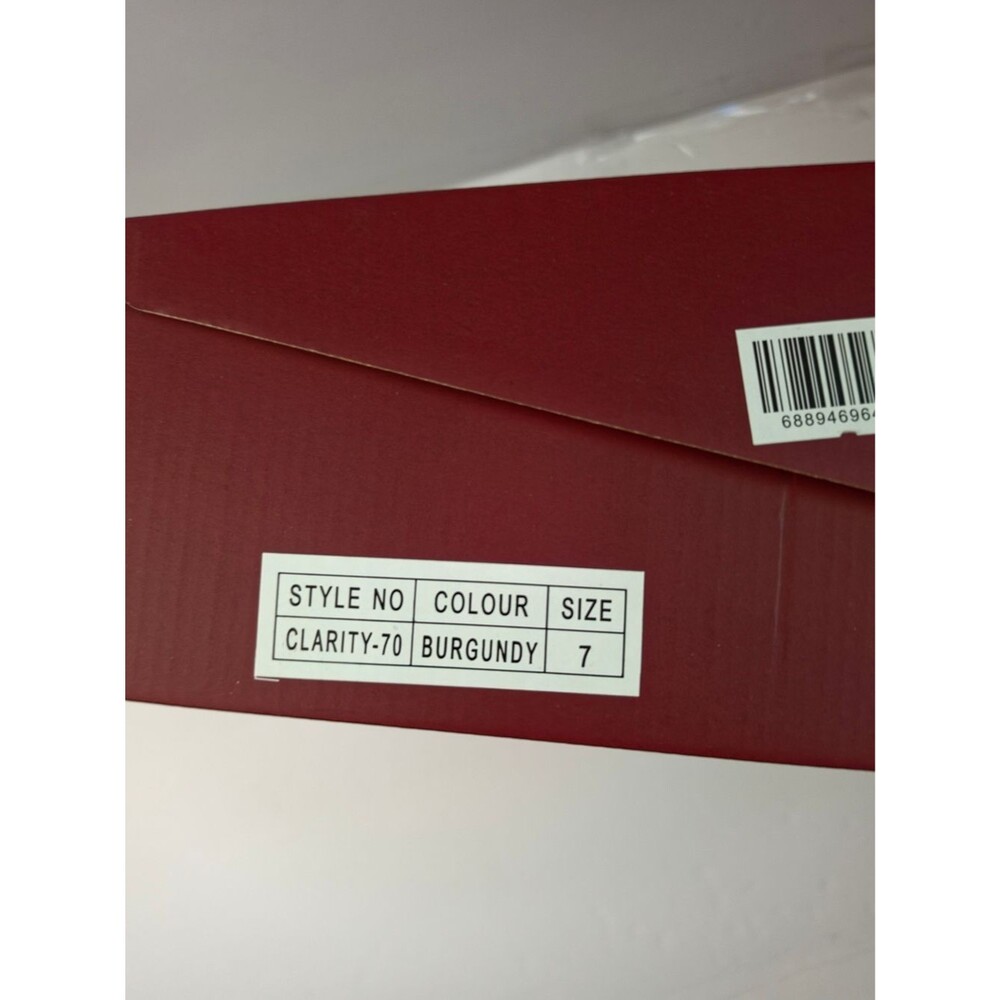 Women's Burgundy Chelsea Rain Boot with Decorative Buckle - Picture 6 of 7